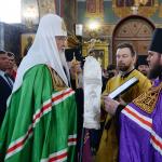 The Primate of the Russian Church consecrated the Church of St. Euphrosyne in Kotlovka and presided over the consecration of Archimandrite Thomas (Demchuk) as Bishop of Gdov Vicar of the Pskov diocese Bishop