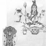 Shiva.  Incarnation divine.  Le dieu aux multiples bras Shiva.  Lord Shiva: L'histoire de la belle Shiva