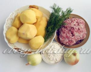 Potato cutlets recipe with minced meat