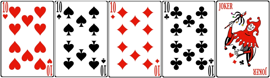 Старшая карта. Комбинации в покере с Джокером. Покер комбинации карт с Джокером. Комбинация Покер в покере с Джокером. Покер 5 карт Джокер комбинации.